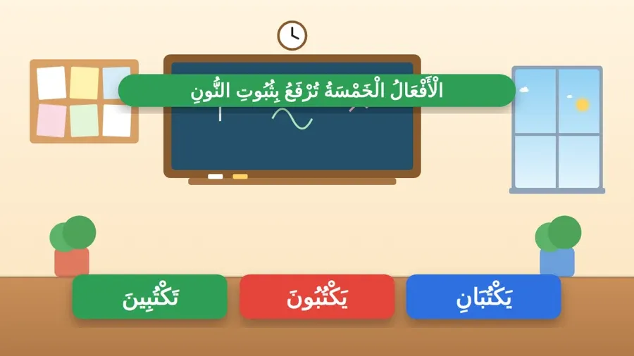 الْأَفْعَالُ الْخَمْسَةُ تُرْفَعُ بِثُبُوتِ النُّونِ