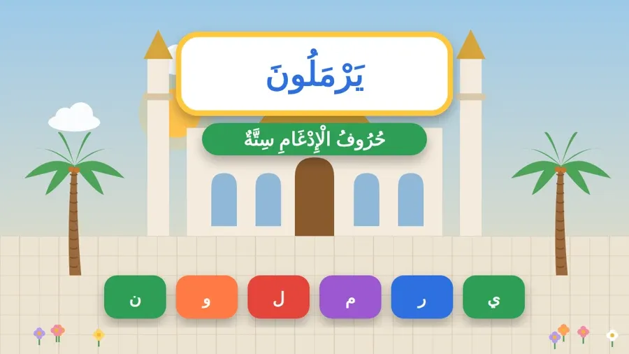 حُرُوفُ الْإِدْغَامِ سِتَّةٌ
