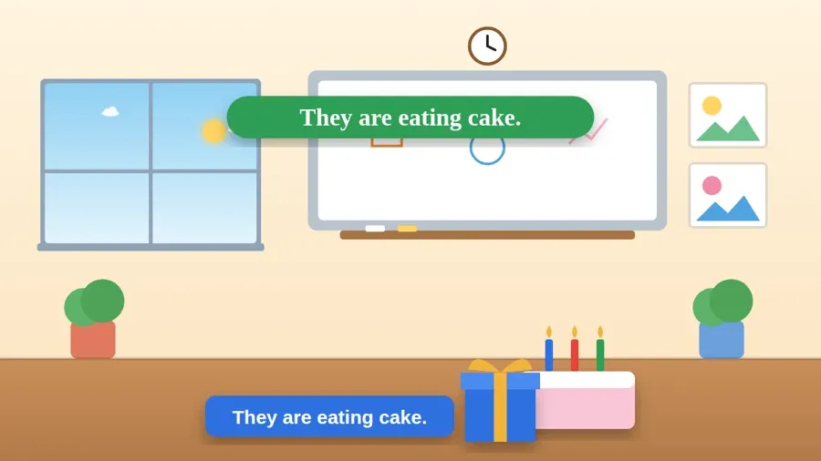 They are eating cake.