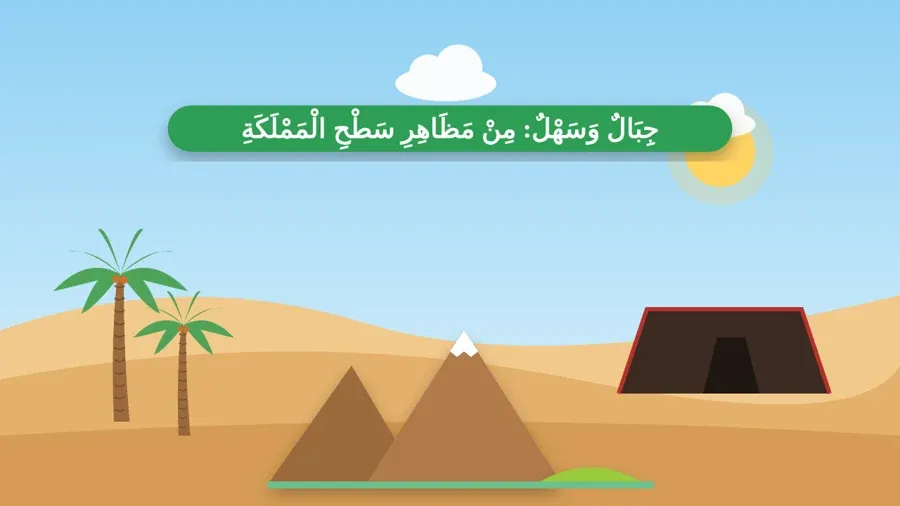جِبَالٌ وَسَهْلٌ: مِنْ مَظَاهِرِ سَطْحِ الْمَمْلَكَةِ
