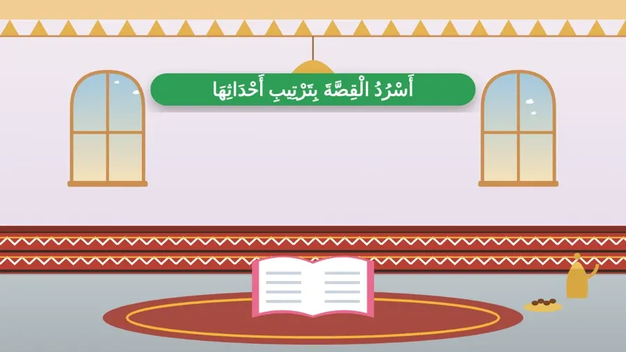 أَسْرُدُ الْقِصَّةَ بِتَرْتِيبِ أَحْدَاثِهَا