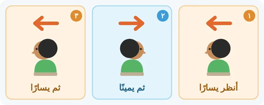 أنظر إلى اليسار، ثم إلى اليمين، ثم إلى اليسار مرة أخرى قبل العبور