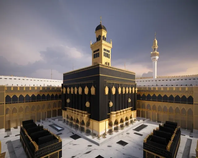 الكعبة المشرفة في المسجد الحرام بمكة المكرمة