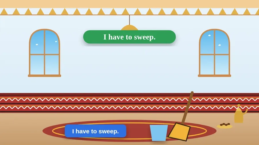 I have to sweep.