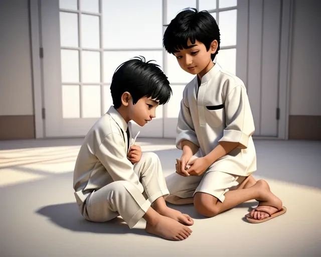 He's helping his brother
