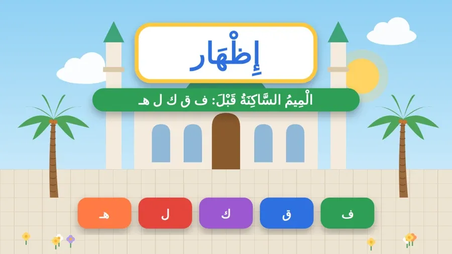 الْمِيمُ السَّاكِنَةُ قَبْلَ: ف ق ك ل هـ