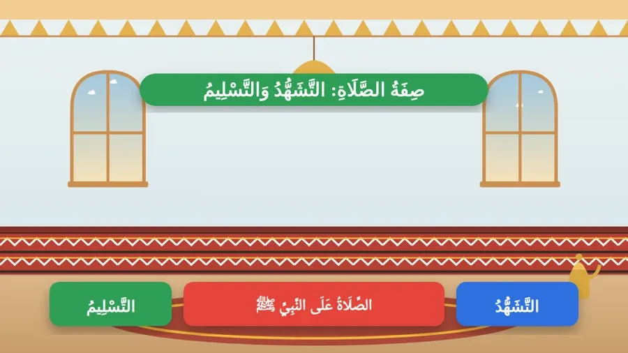 صِفَةُ الصَّلَاةِ: التَّشَهُّدُ وَالتَّسْلِيمُ