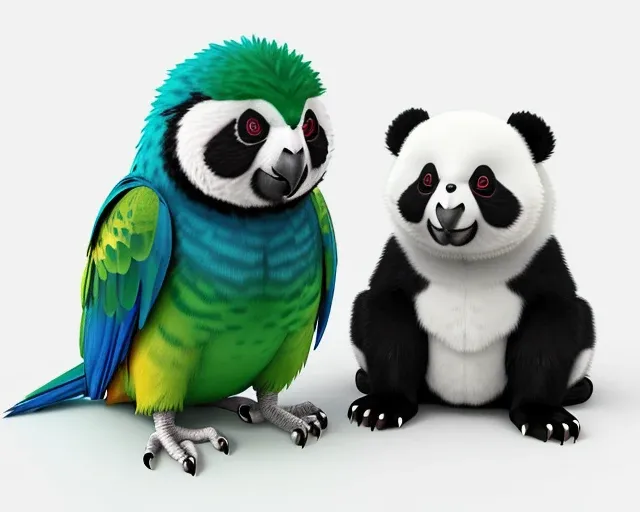 parrot, panda