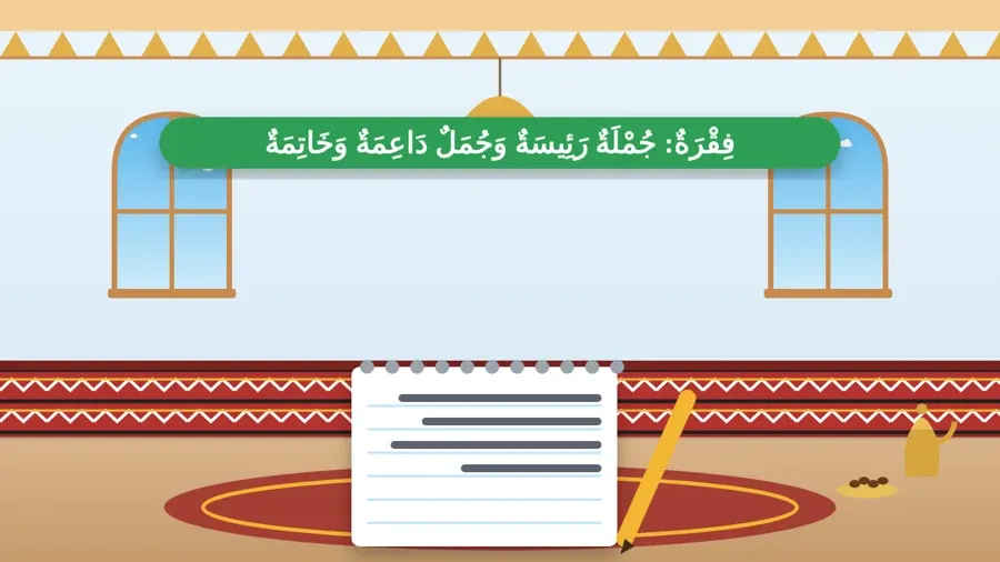 فِقْرَةٌ: جُمْلَةٌ رَئِيسَةٌ وَجُمَلٌ دَاعِمَةٌ وَخَاتِمَةٌ
