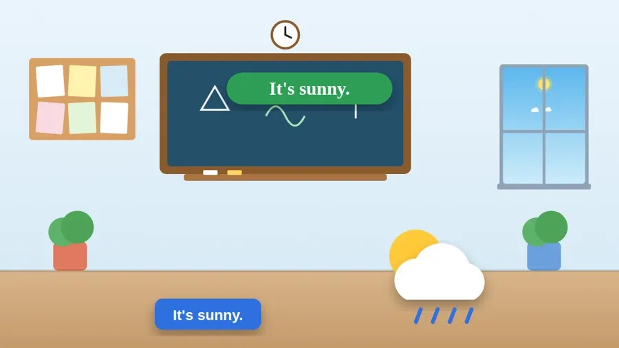 It's sunny.