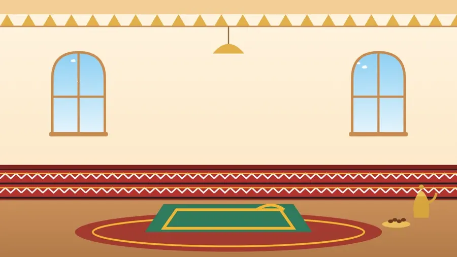 سجادة صلاة نظيفة في مكان طاهر