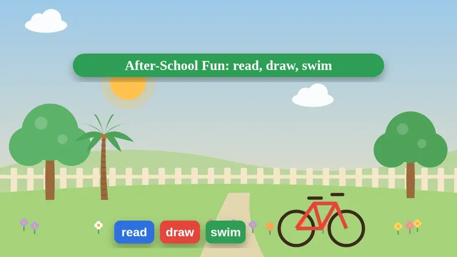 After-School Fun: read, draw, swim