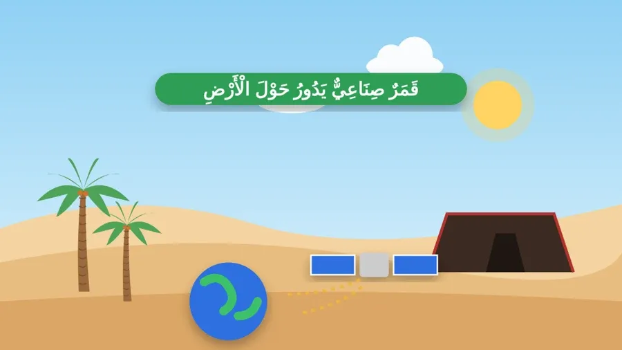 قَمَرٌ صِنَاعِيٌّ يَدُورُ حَوْلَ الْأَرْضِ