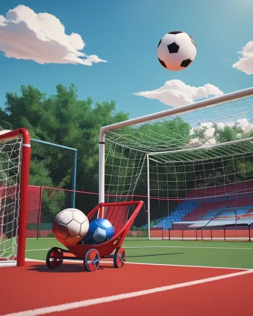 كرة تطير نحو المرمى: I played soccer