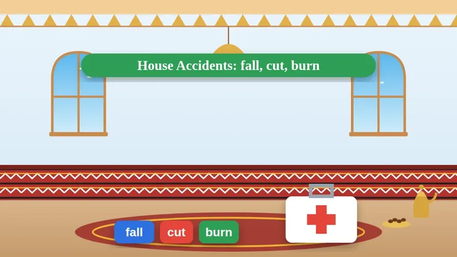 House Accidents: fall, cut, burn