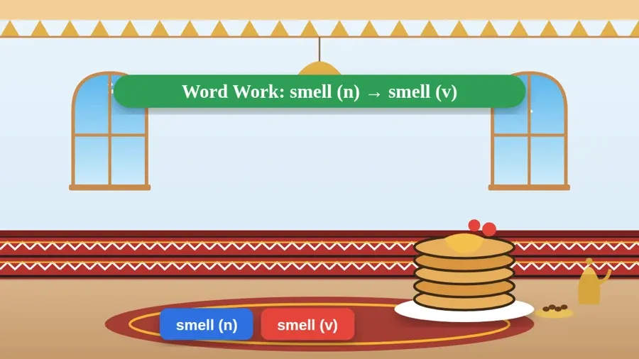 Word Work: smell (n) → smell (v)